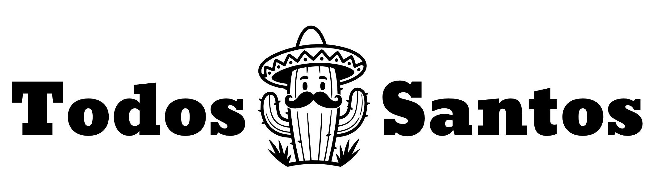 Todos Santos Horizontal Black Logo without Cantina